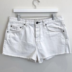 Free People White Denim Shorts (Size 31)
